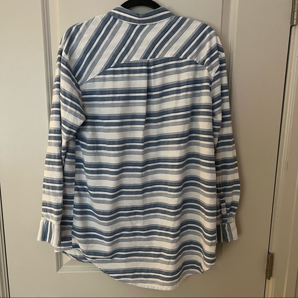 A.N.D EA YW women’s striped long sleeve button down shirt | size 2XL - Picture 6 of 11